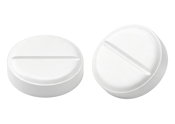 Dos comprimidos blancos